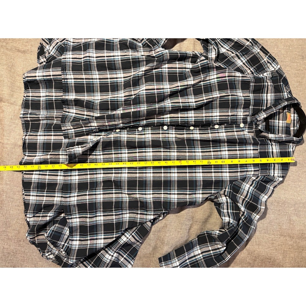 Extra large plaid button up flair shirt by Tulip - Picture 14 of 16